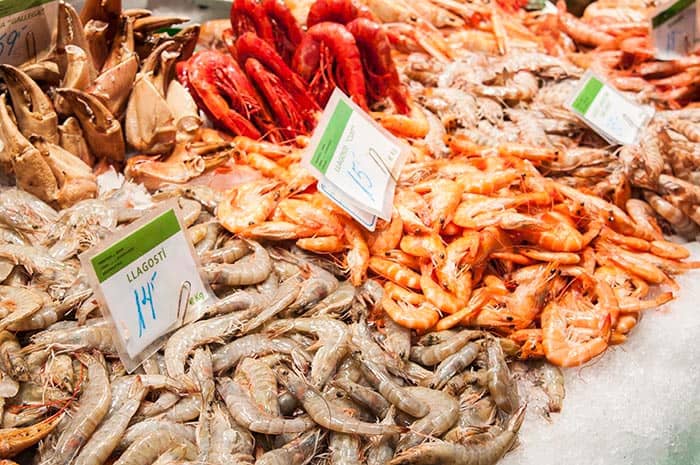  seafood market of the boqueria 